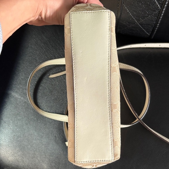 Coach Light Beige Mini Kelsey Signature Tote - Picture 12 of 15